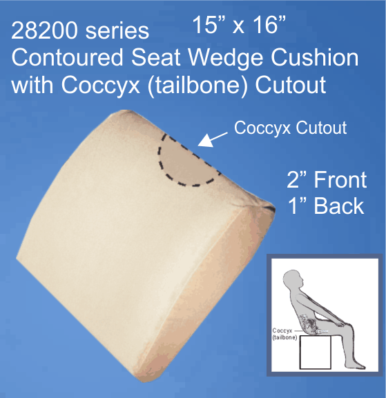 Contoured Coccyx Wedge Pillow